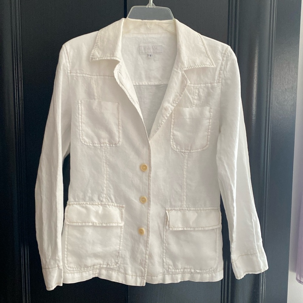 Jacket 100% linen, white, size 2-s